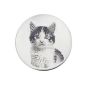 Mobile Preview: MY iMenso Engraving Insignia Katze Silber 24-0276