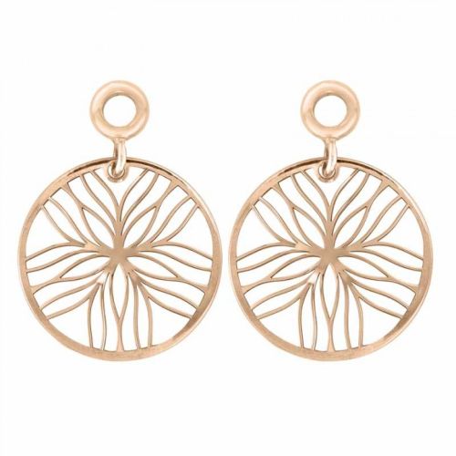 MY iMenso pair of pendant for Creoli line flower 925/rosegold-plated 21-1533