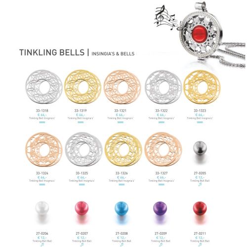 MY iMenso Tinkling bells Cover Insignia Silber gelb vergoldet flach 33-1323